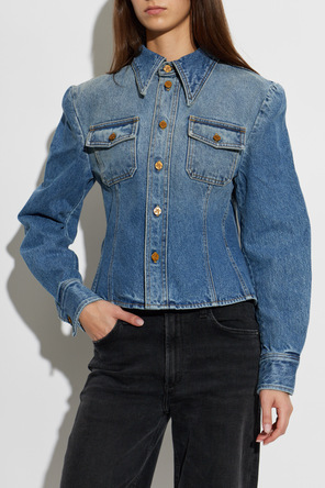 Willy Chavarria ‘vintage’-effect denim shirt