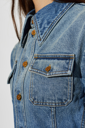 Willy Chavarria ‘vintage’-effect denim shirt
