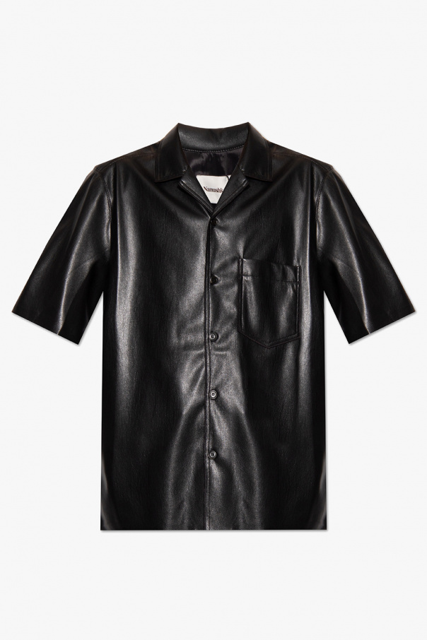 ‘Bodil’ shirt in vegan leather od Nanushka