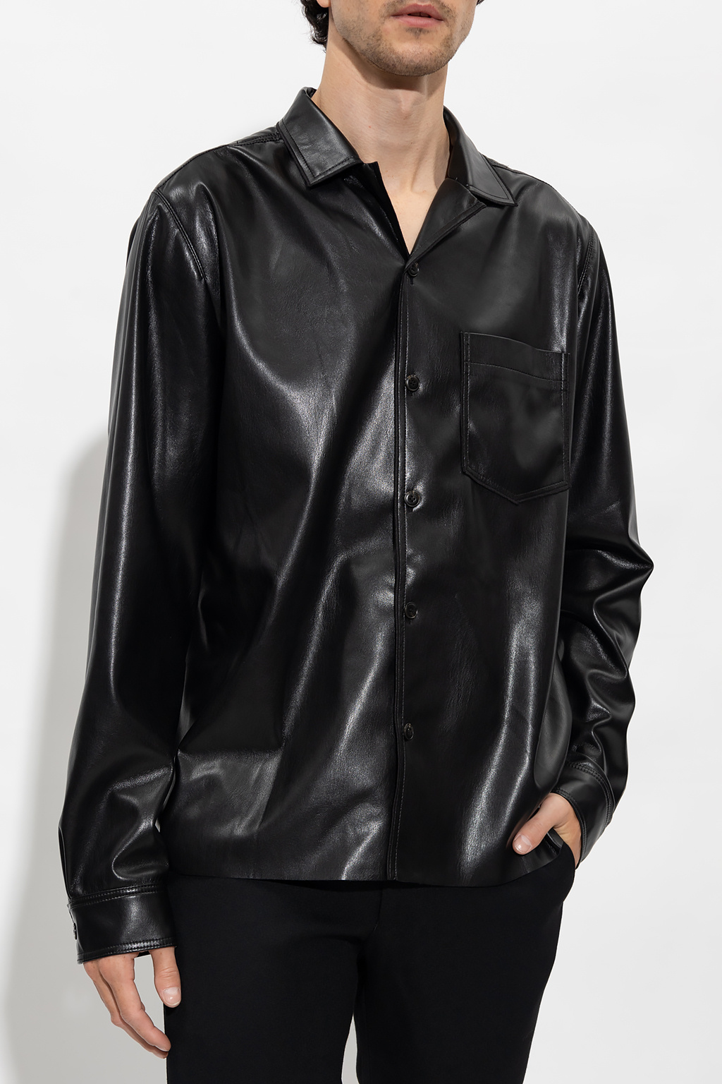 Nanushka ‘Duco’ shirt in vegan leather