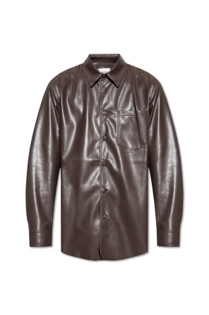‘landis’ vegan okobor™ leather shirt od Nanushka