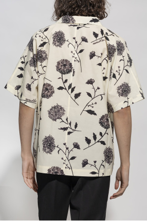 Nanushka ‘Yuki’ Siyah shirt with floral motif