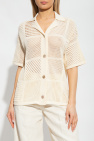 Nanushka cream ‘Talissa’ openwork shirt