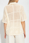 Nanushka cream ‘Talissa’ openwork shirt