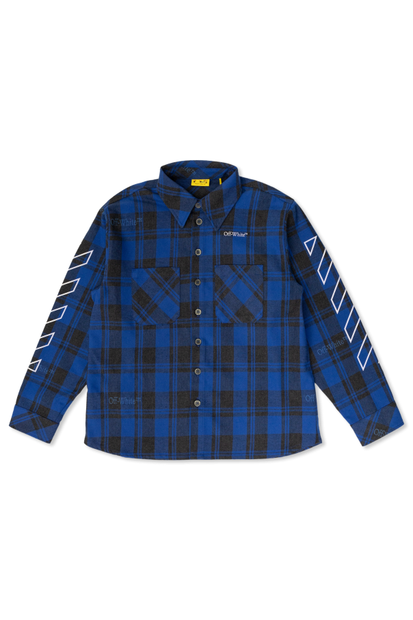 Off-White Kids Checkered shirt with logo