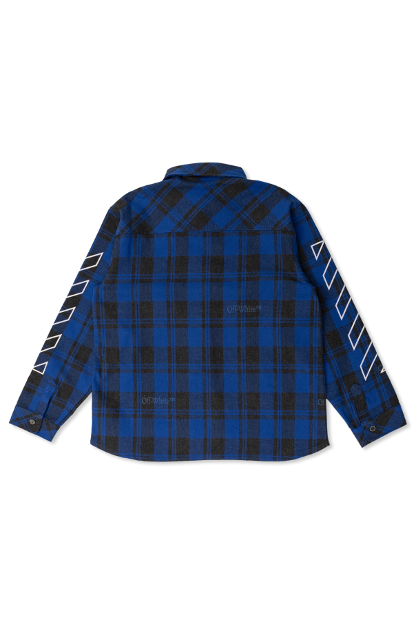 Off-White Kids Checkered shirt with logo