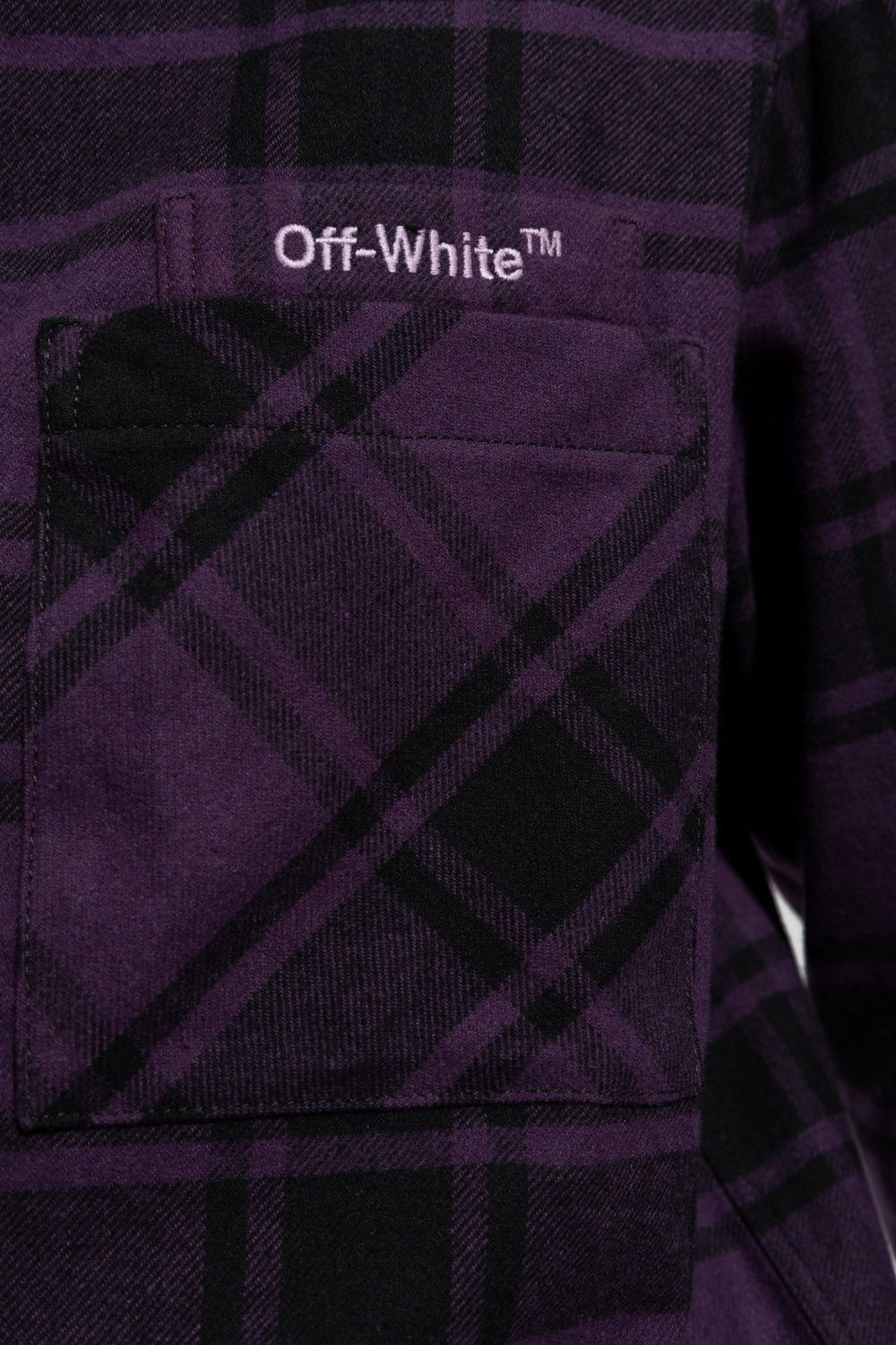 Off-White M houndstooth logo-print hoodie Schwarz