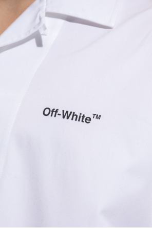 Off-White metallic-thread fitted jacket