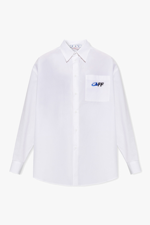 Off-White Karen Exklusives Fleece-Sweatshirt MA1 aus Bio-Baumwolle mit Stehkragen in Blau