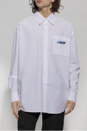 Off-White Karen Exklusives Fleece-Sweatshirt MA1 aus Bio-Baumwolle mit Stehkragen in Blau