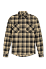Off-White beige Plaid pattern shirt