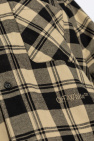 Off-White beige Plaid pattern shirt