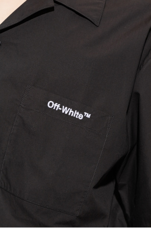 Off-White Versace Jeans Couture T-shirt avec logo carré Blanc