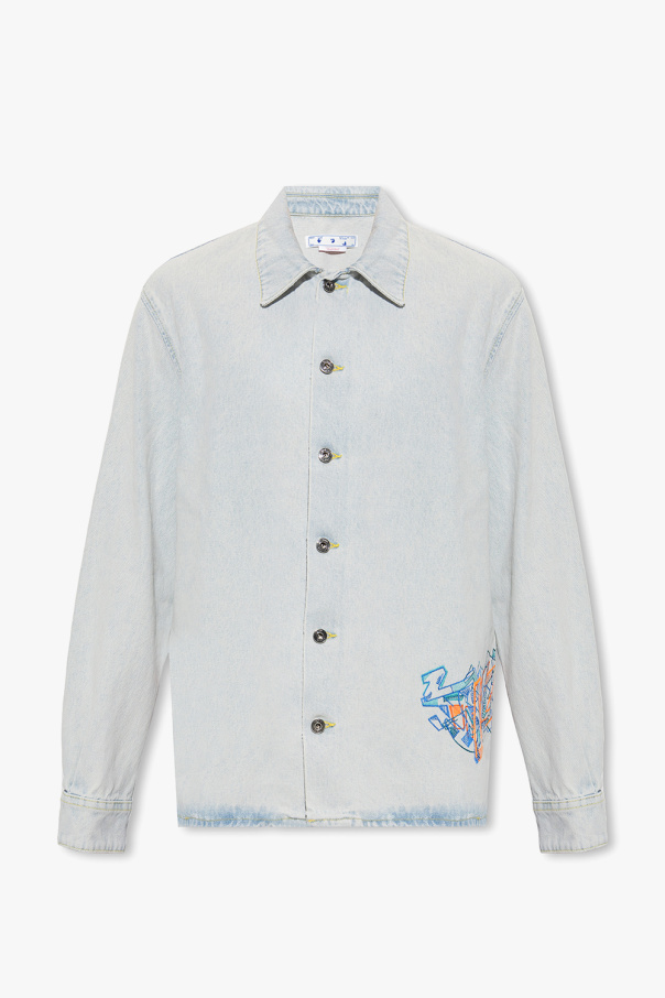 Off-White Patterned denim motif shirt