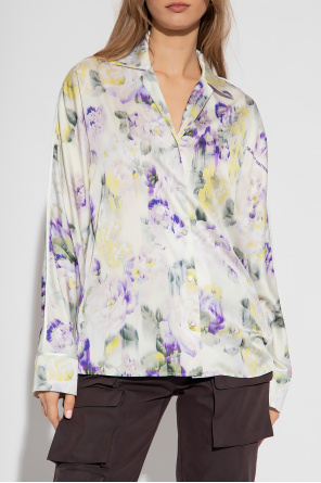 Off-White Shirt with floral motif