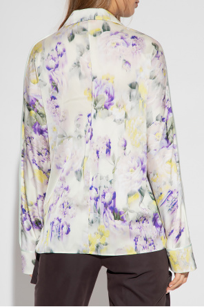 Off-White Shirt with floral motif