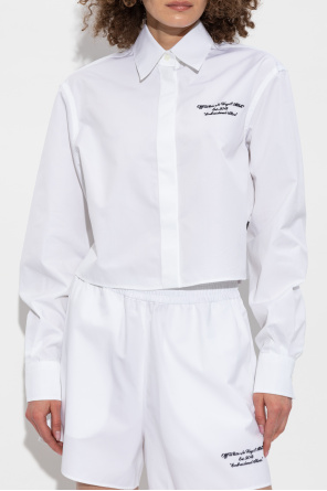 Off-White Kurzes Hemd mit gesticktem Logo