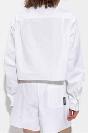 Off-White Kurzes Hemd mit gesticktem Logo