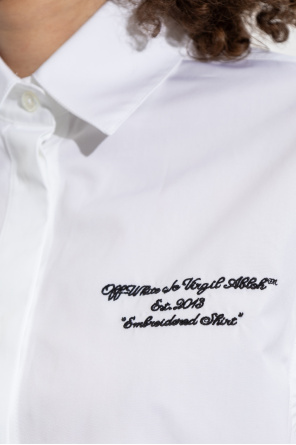 Off-White Kurzes Hemd mit gesticktem Logo