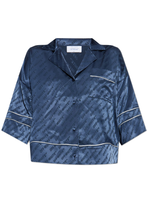 Satin shirt with monogram