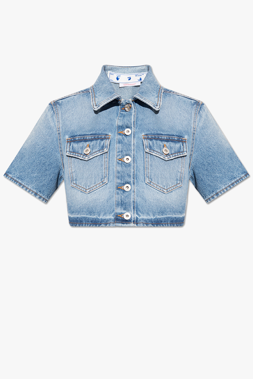 Off-White Cropped denim shirt