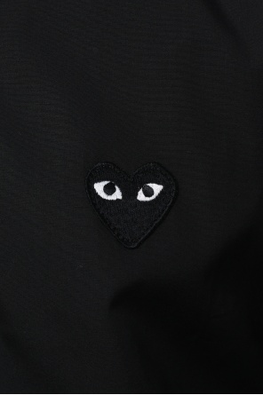 Comme des Garçons Play black wool blend zip-up jacket