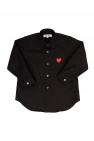 Comme des Garcons Play Kids Heart-patched zipp shirt