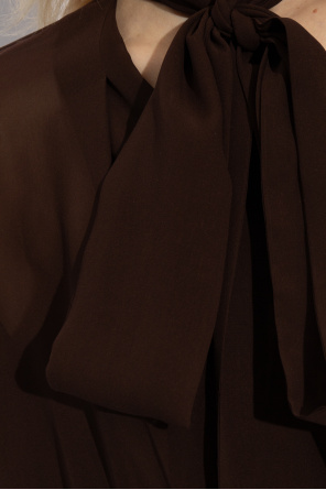 Blumarine Silk top with tie detail