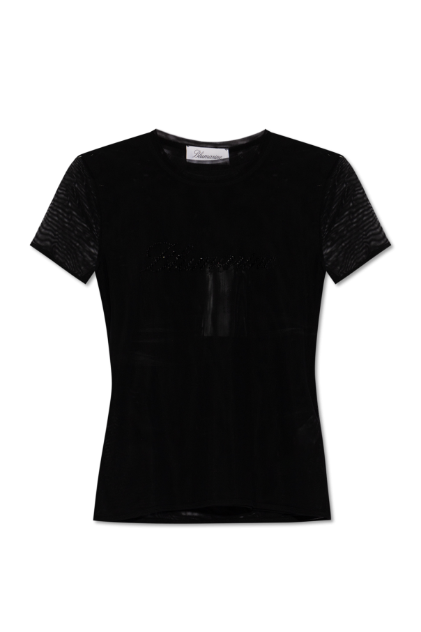 Blumarine Two-layer transparent T-shirt