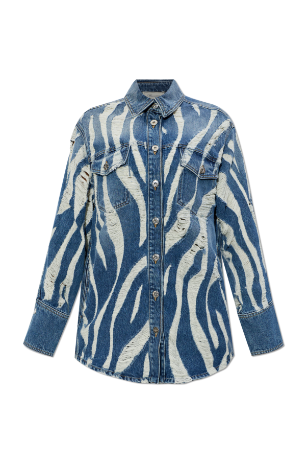 Denim jacket with a vintage effect od Blumarine