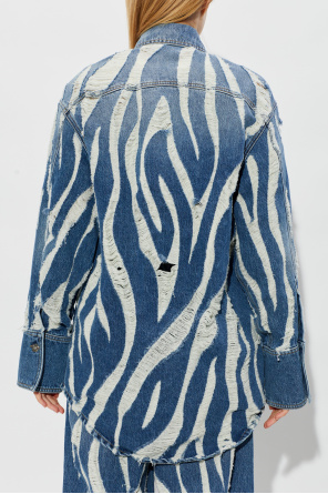 Blumarine Denim jacket with a vintage effect