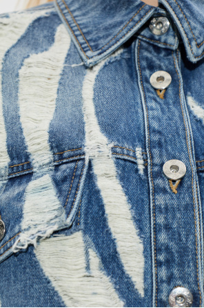 Blumarine Denim jacket with a vintage effect
