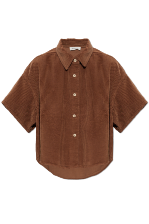 Corduroy short-sleeve shirt