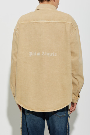 Palm Angels Džínová košeľa-bunda s vreckami
