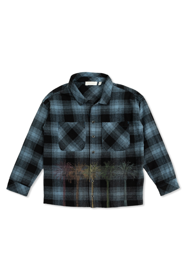 Palm Angels Kids Flanelowa koszula