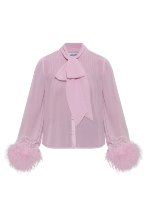 Camisa con plumas de avestruz