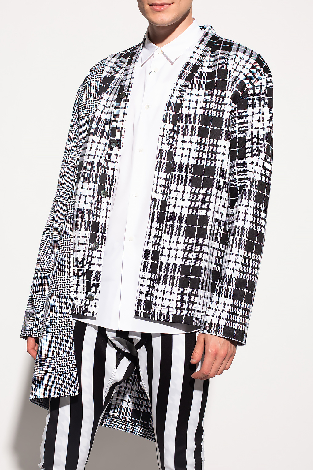 Comme des Garcons Homme Plus Checked asymmetrical shirt