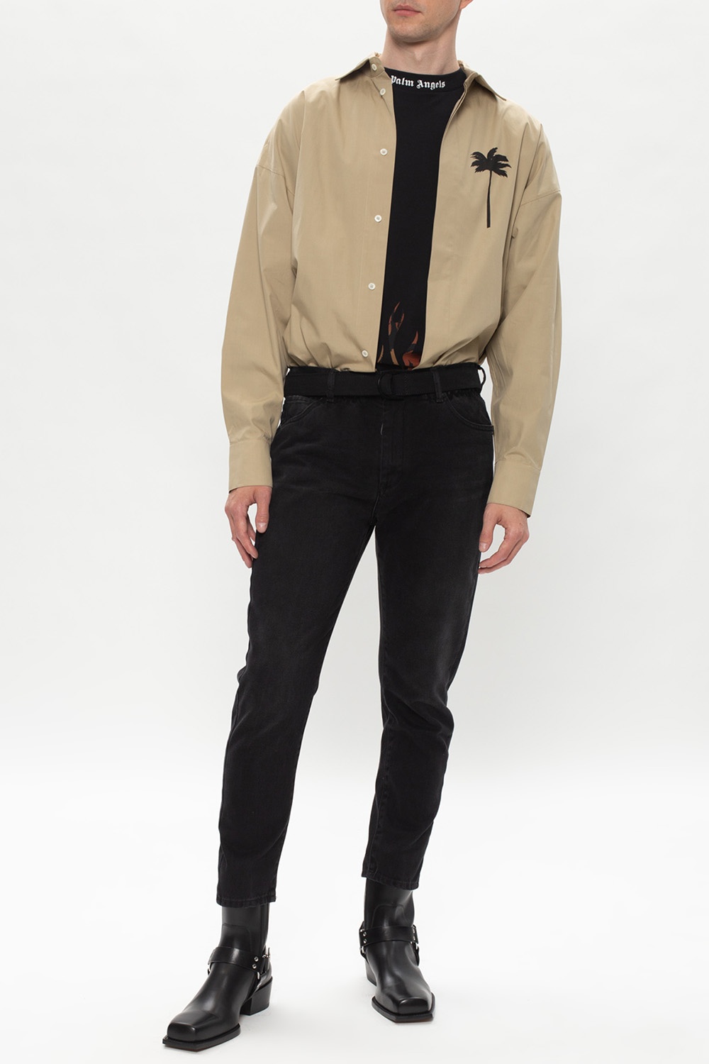 palm angels button shirt