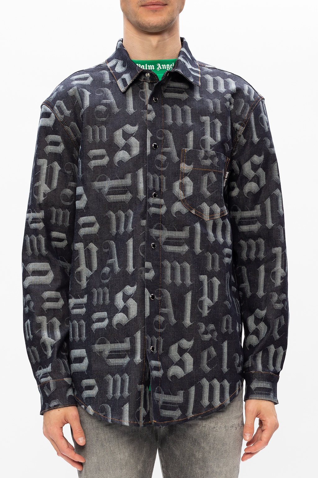 Palm Angels Patterned Match shirt