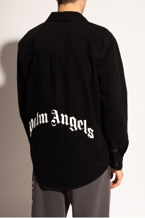 Palm Angels Denim Sleeve jacket with logo