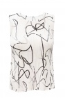 Issey Miyake Pleats Please WHITE Patterned sleeveless top