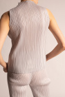 Issey Miyake Pleats Please GREY Pleated sleeveless top
