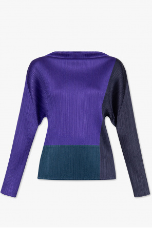 Long-sleeved sweater Straight cut Round neck Open weave Ribbed