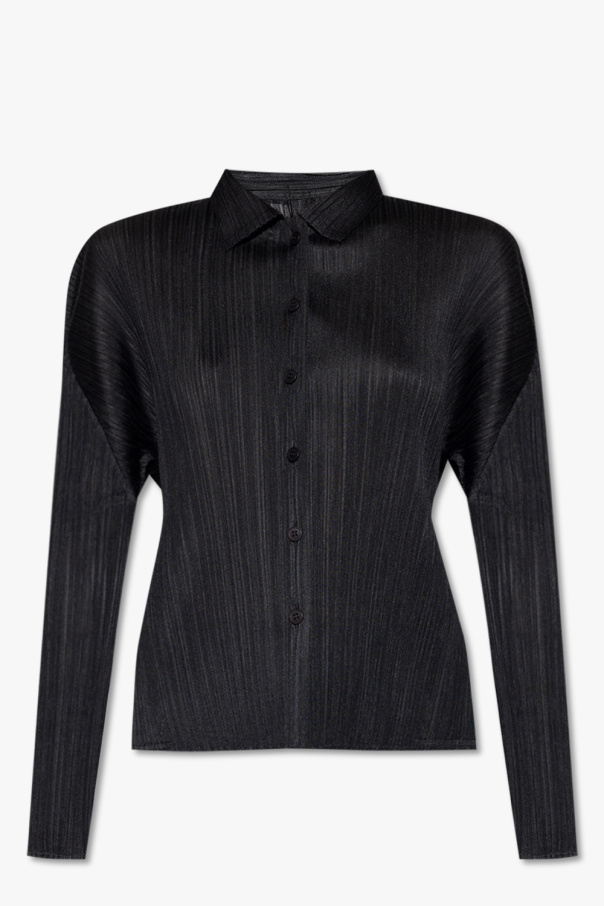 Issey Miyake Pleats Please Pleated Rugby shirt