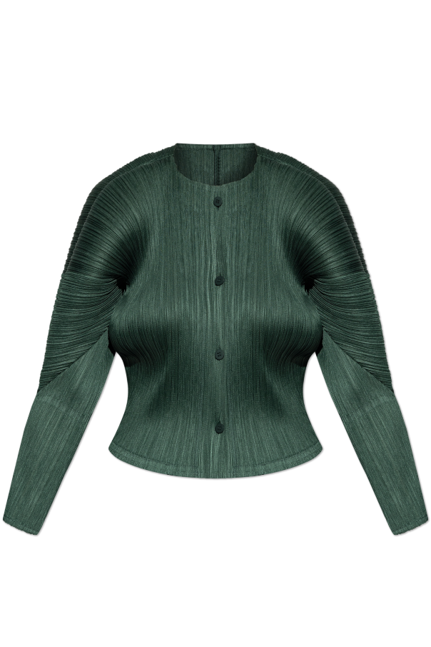 Pleats Please Issey Miyake Pleated Cardigan