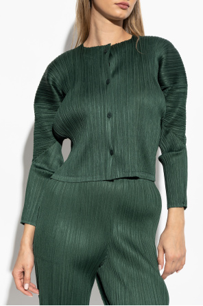 Pleats Please Issey Miyake Pleated Cardigan