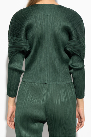 Pleats Please Issey Miyake Pleated Cardigan