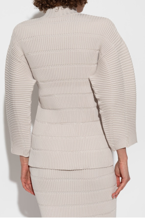 Pleats Please Issey Miyake Top z okrągłym dekoltem