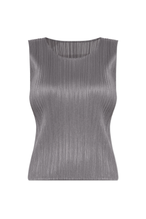 Pleated sleeveless top