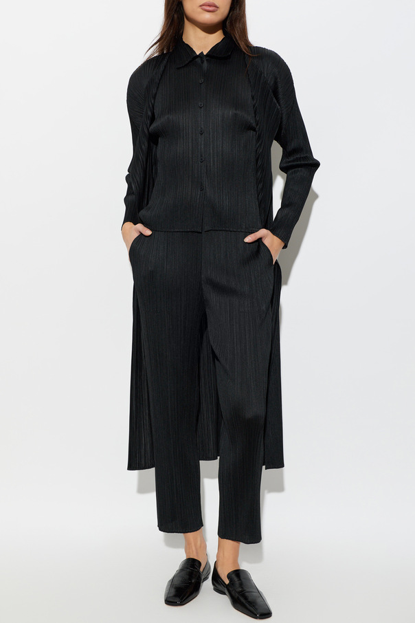 Pleats Please Issey Miyake Pleated cardigan